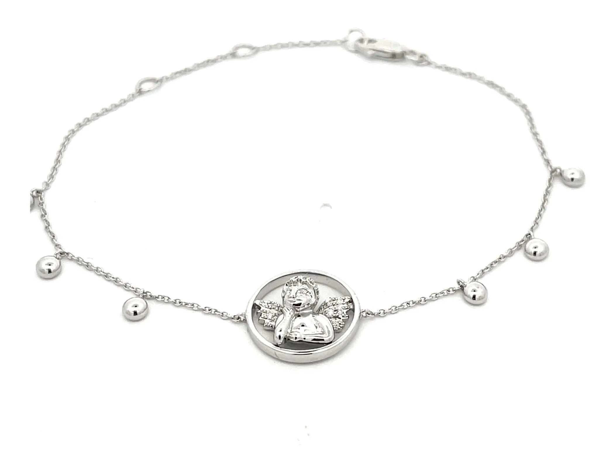 Pippo Perez Diamond Cupid Bracelet in 18k White Gold