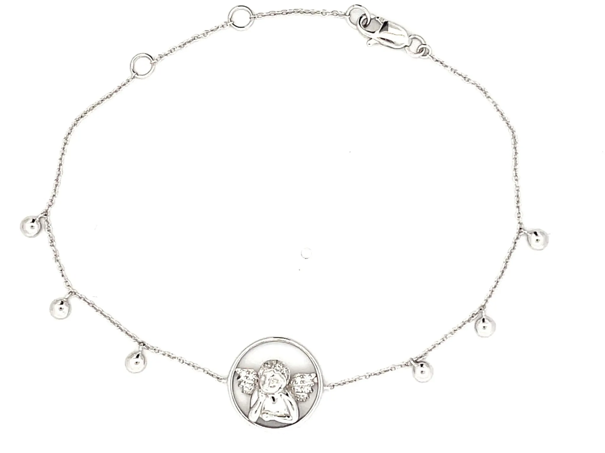 Pippo Perez Diamond Cupid Bracelet in 18k White Gold