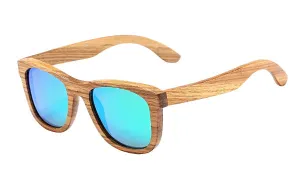 Polarized Bamboo Wood Sunglasses for Men - Classy Green Design