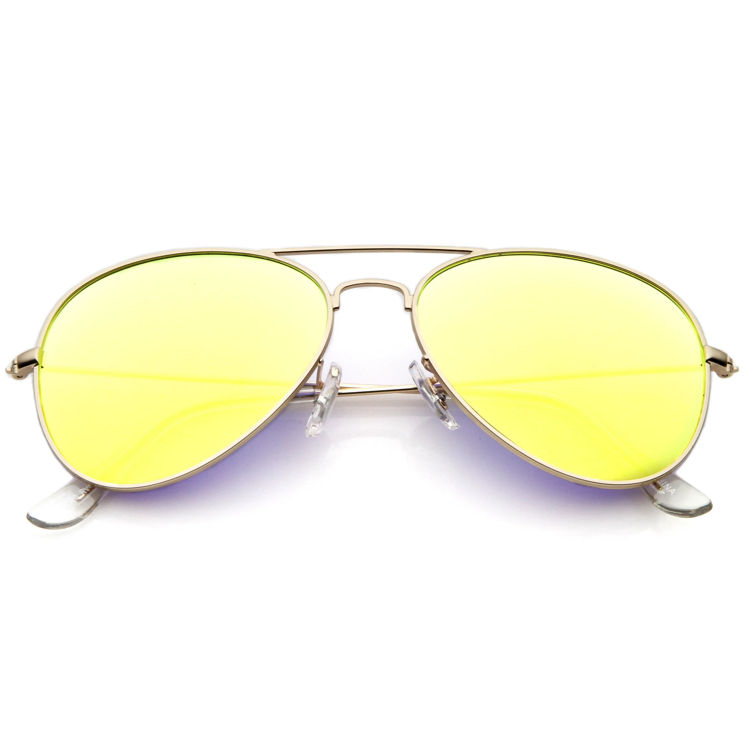 Premium Nickel Plated Frame Multi-Coated Mirror Lens Aviator Sunglasses A284