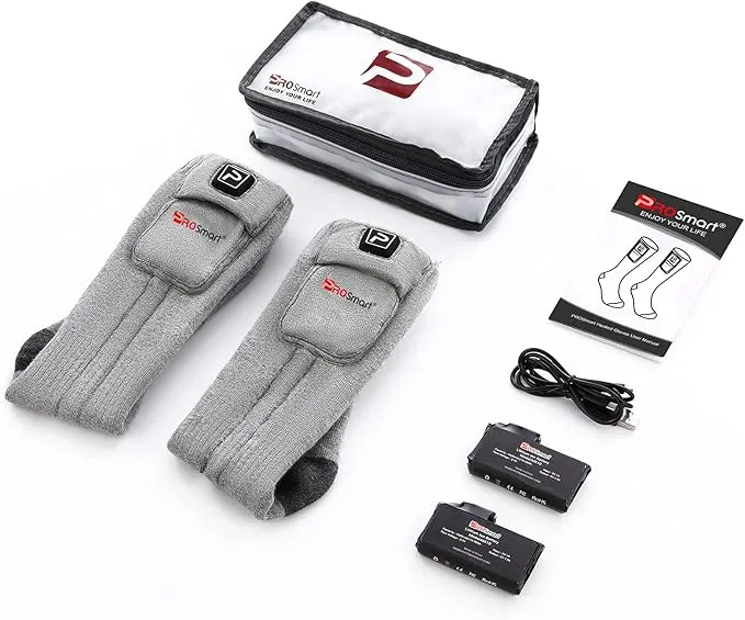 PROSmart Heated Socks Rechargeable Electric Sock - Battery Operated Thermal Warming Socks for Men & Women Suitable for Outdoor Hunting Cold Winter Skiing Camping