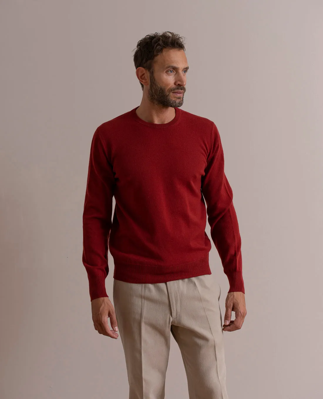 Pure Cashmere Sweater - Brick Red