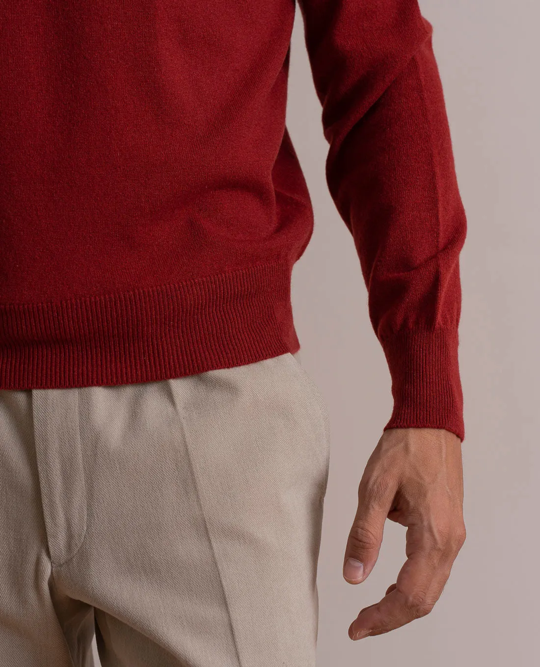 Pure Cashmere Sweater - Brick Red