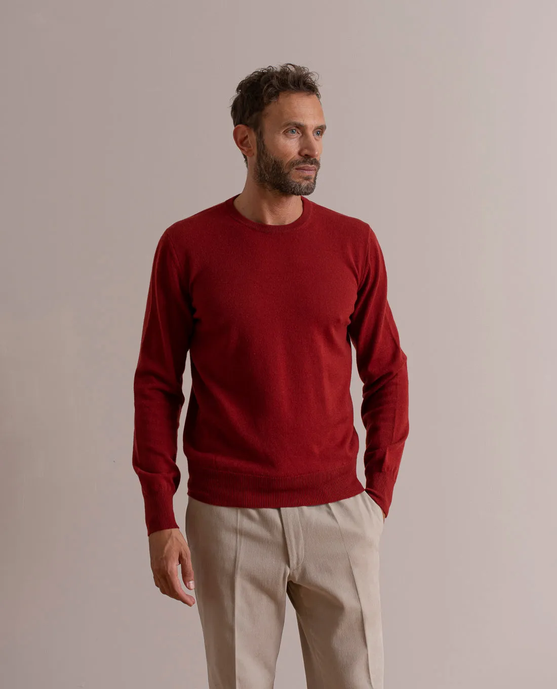 Pure Cashmere Sweater - Brick Red