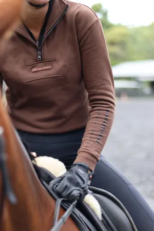 Quarter Zip Sweater in Oak