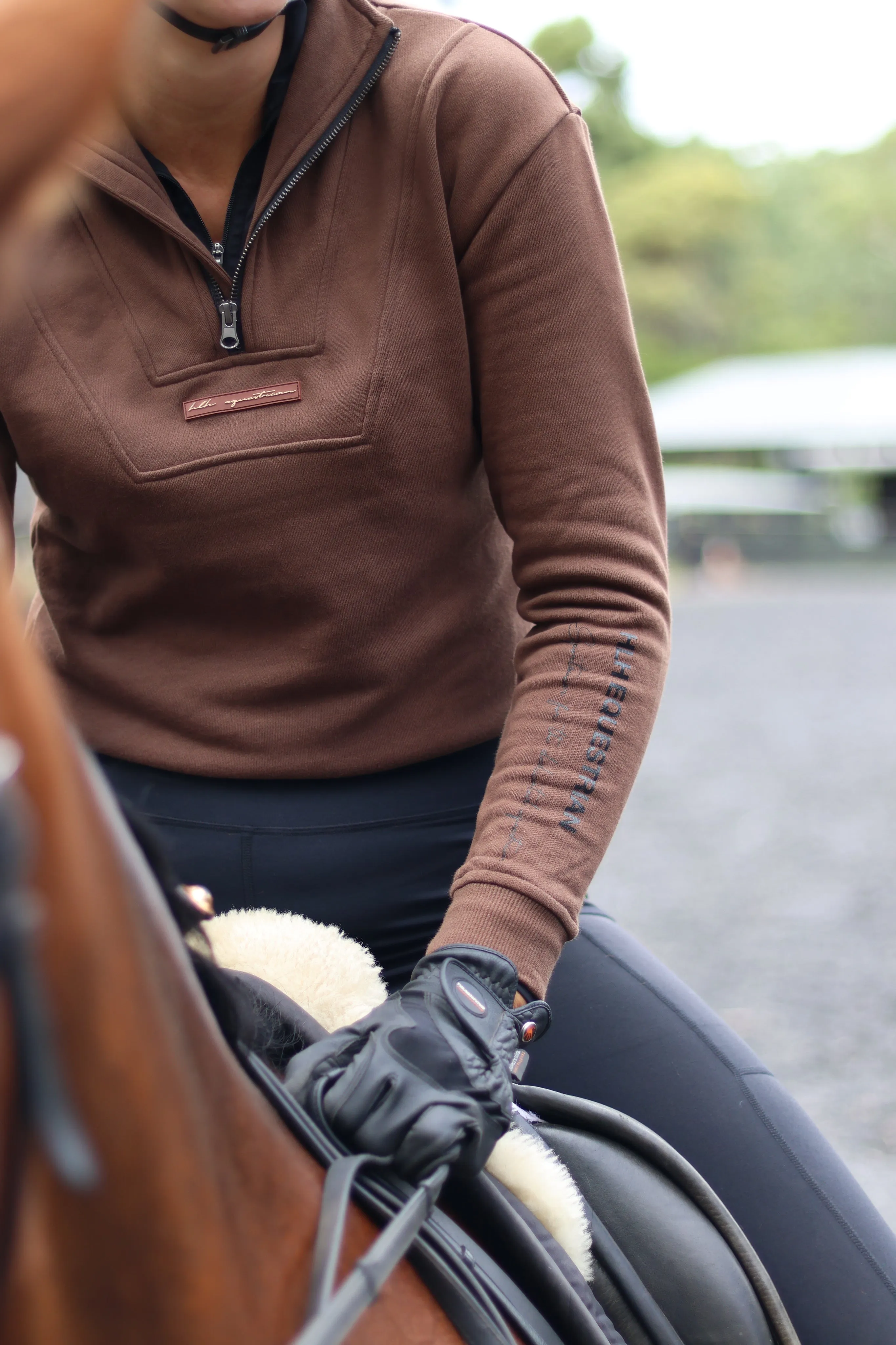 Quarter Zip Sweater in Oak