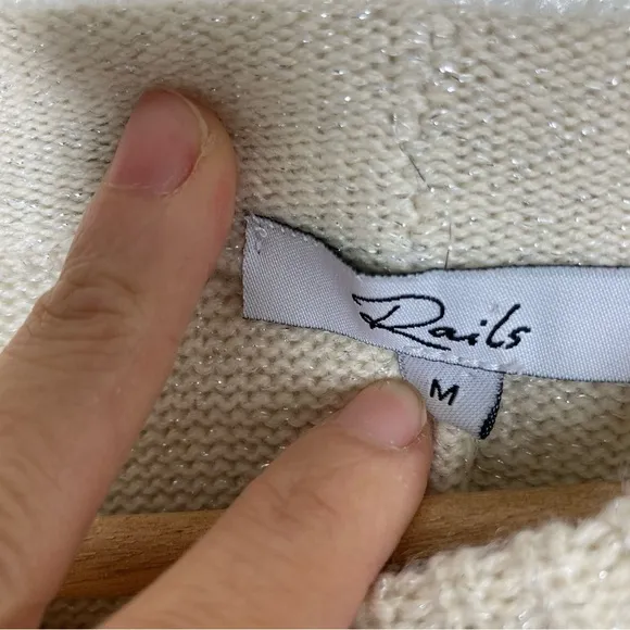 RAILS Joanna Wool &amp; Cashmere Sweater Medium Cream Crew Neck Minimalist