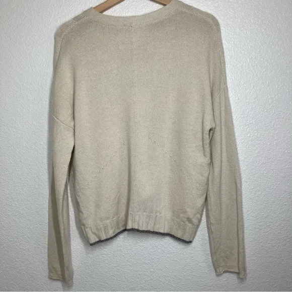 RAILS Joanna Wool &amp; Cashmere Sweater Medium Cream Crew Neck Minimalist