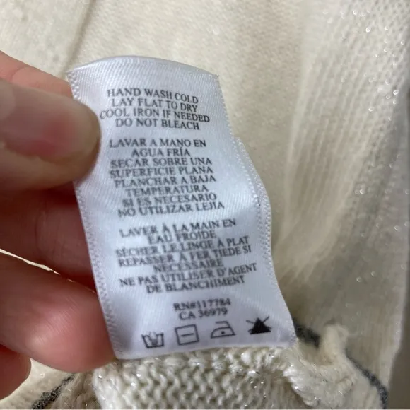 RAILS Joanna Wool &amp; Cashmere Sweater Medium Cream Crew Neck Minimalist