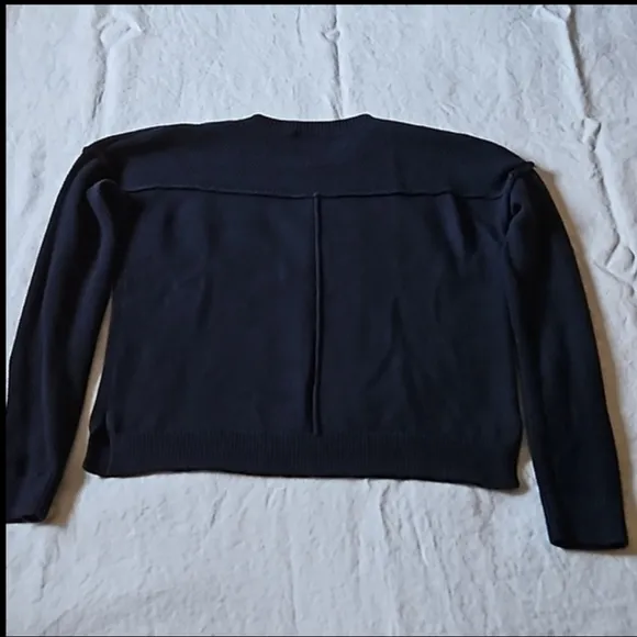 Rails Stafford Navy Patch Cashmere Blend Army Jumper S