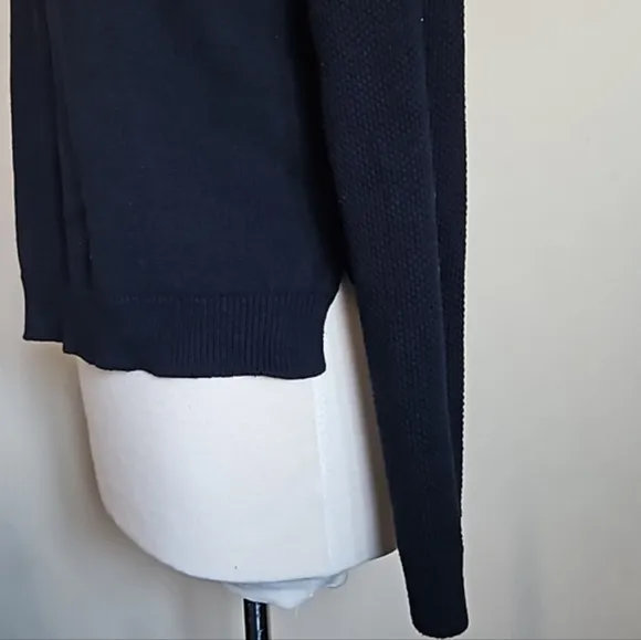 Rails Stafford Navy Patch Cashmere Blend Army Jumper S