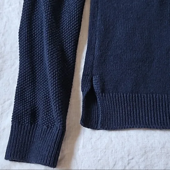 Rails Stafford Navy Patch Cashmere Blend Army Jumper S