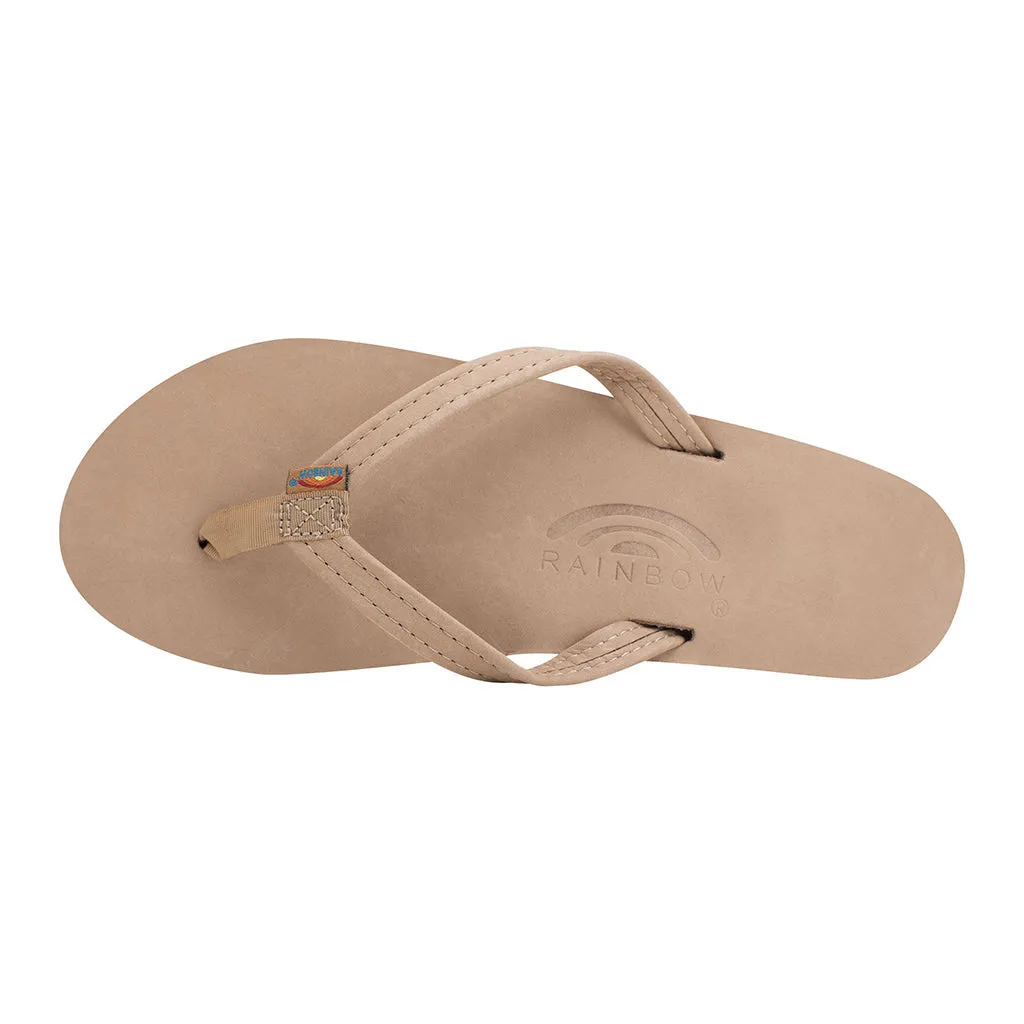 Rainbow 1/2" Narrow Strap Sierra Brown womens single layer leather sandal