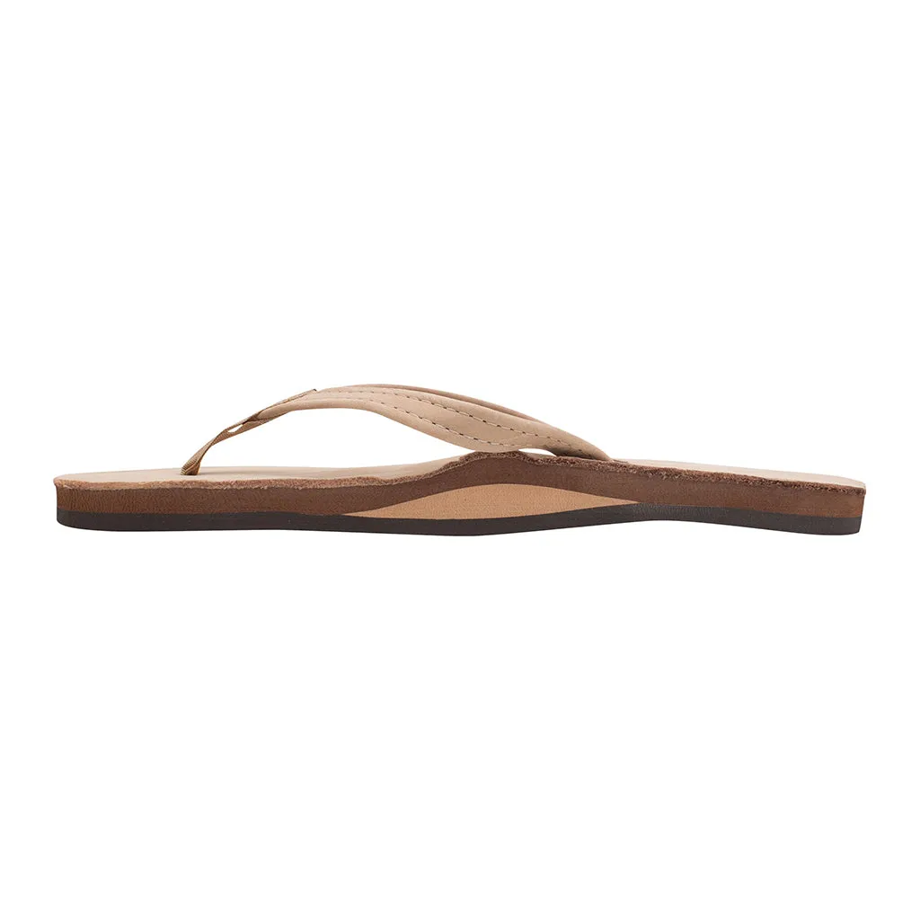 Rainbow 1/2" Narrow Strap Sierra Brown womens single layer leather sandal