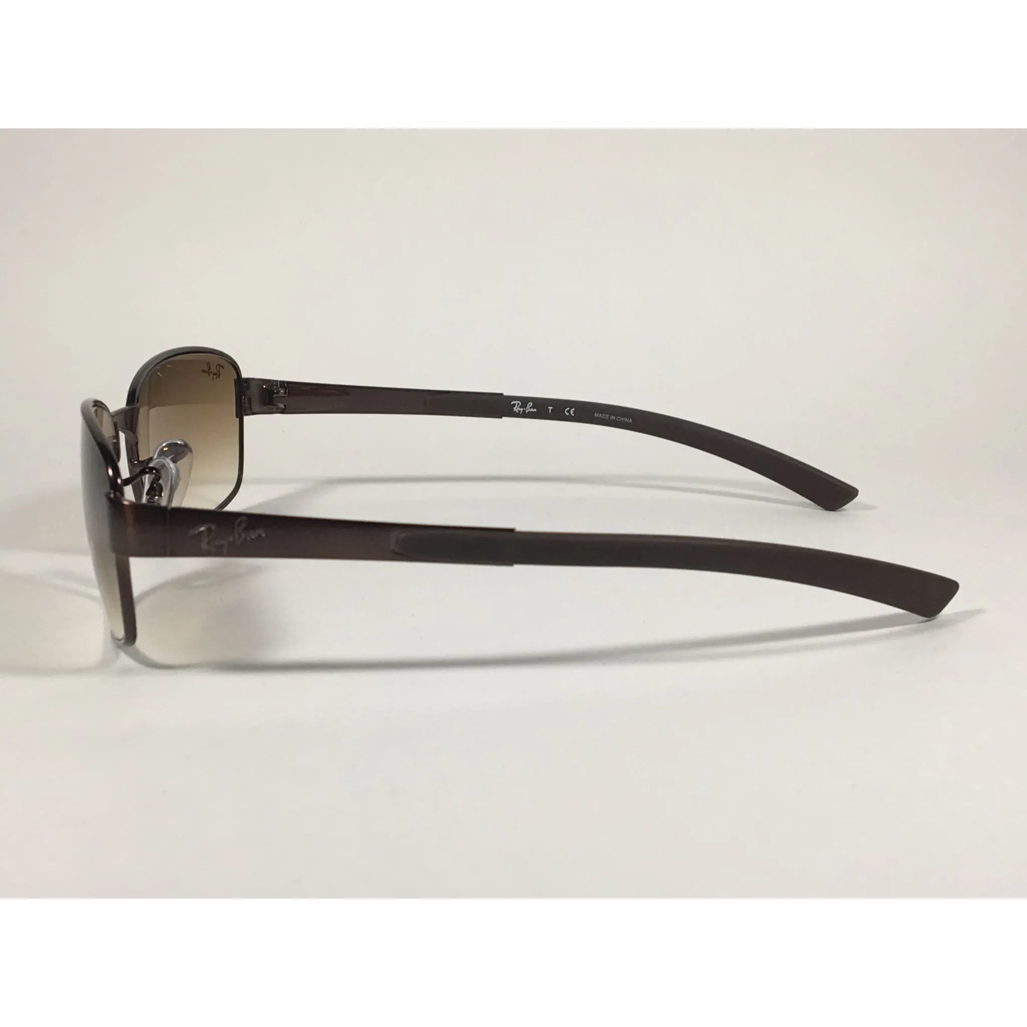 Ray-Ban Active Rectangle Sunglasses Brown Metal Frame Gradient RB3413 014/51