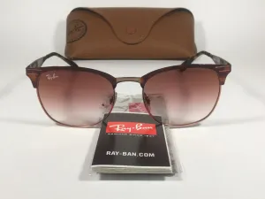 Ray-Ban Clubmaster Sunglasses Copper Havana Frame Red Gradient Lens RB3538 9074/V0
