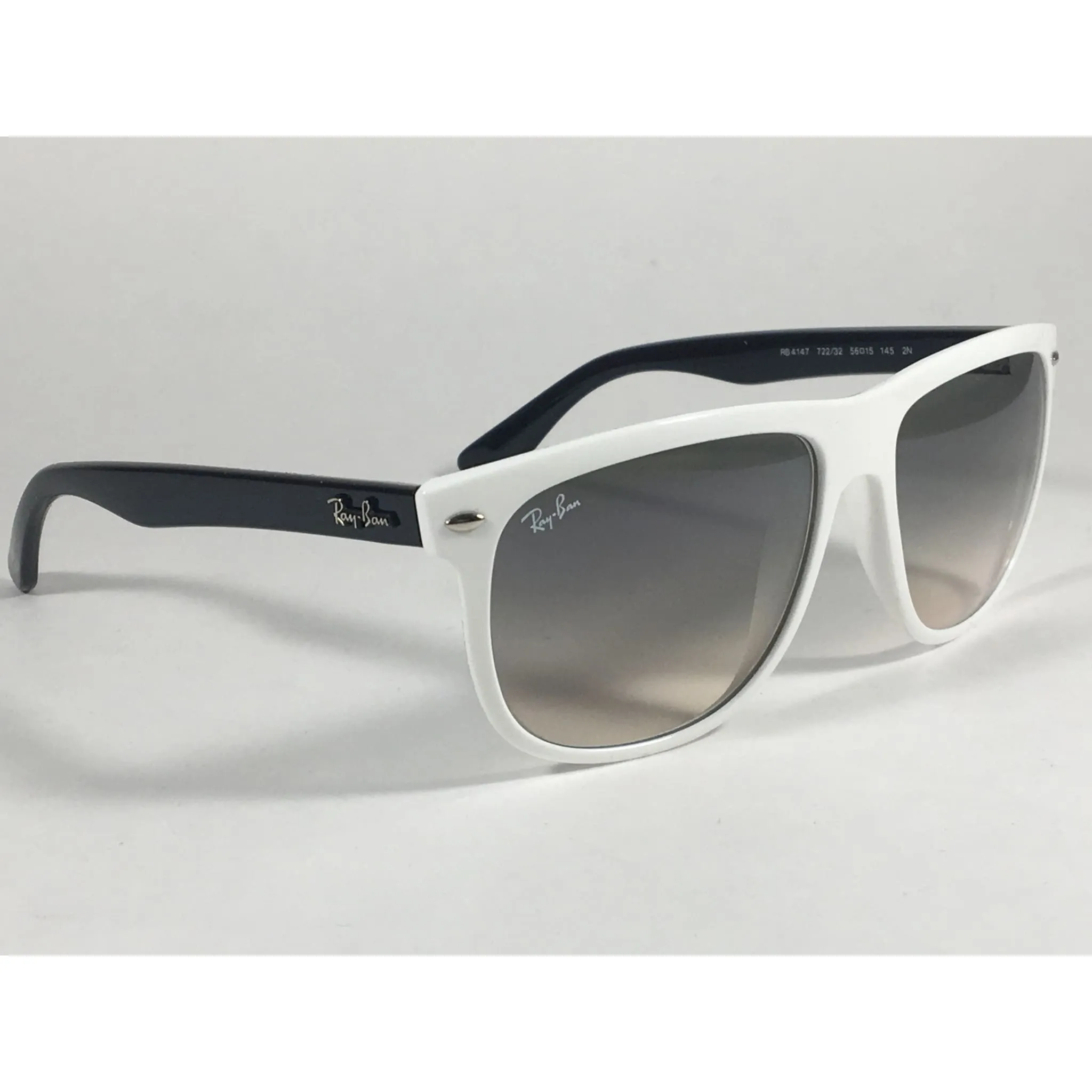 Ray-Ban Highstreet Sunglasses Two Tone Black White Gray Gradient Lens RB4147 722/32 56mm