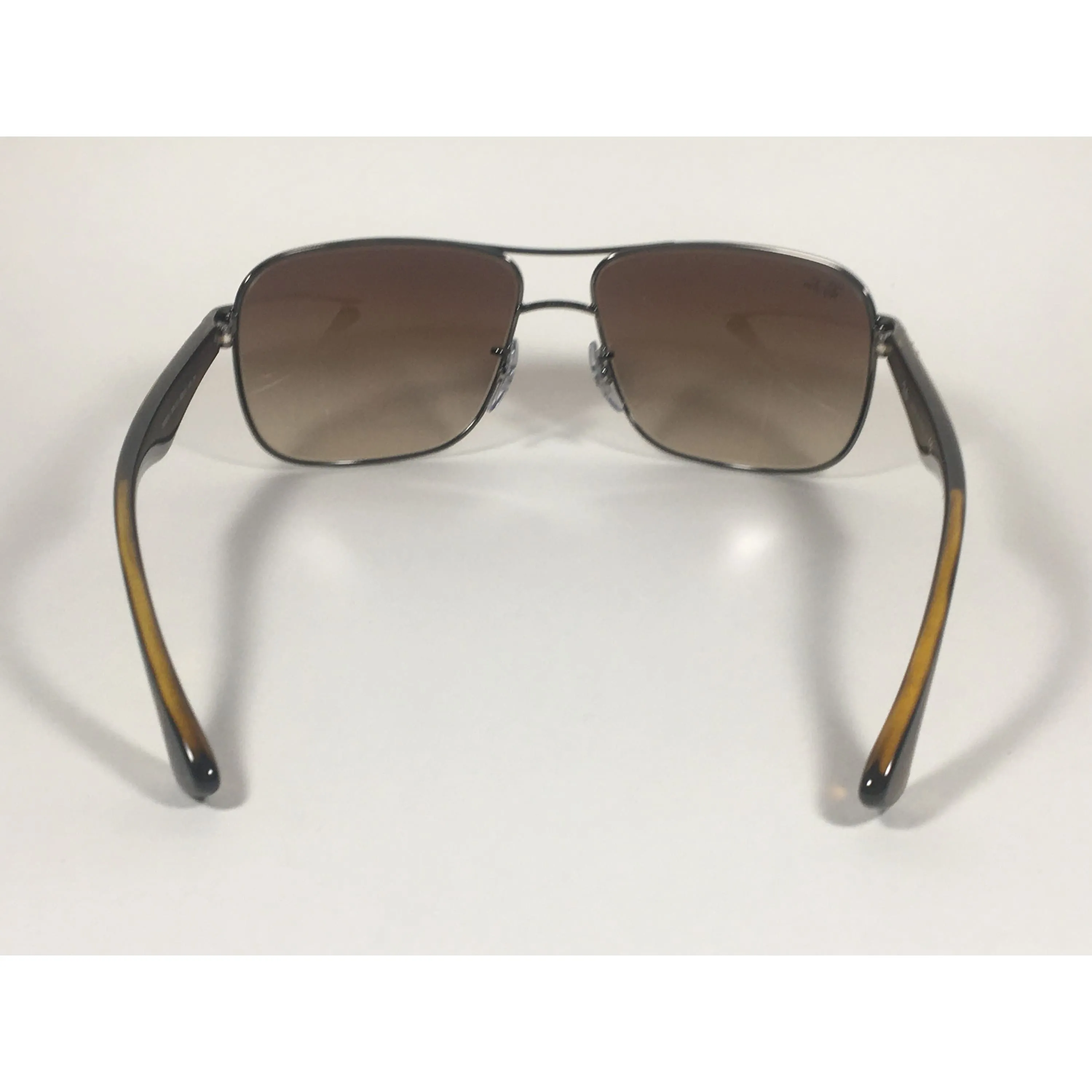 Ray-Ban Navigator Sunglasses Gunmetal Brown Gradient Rectangle Lens RB3516 004/13