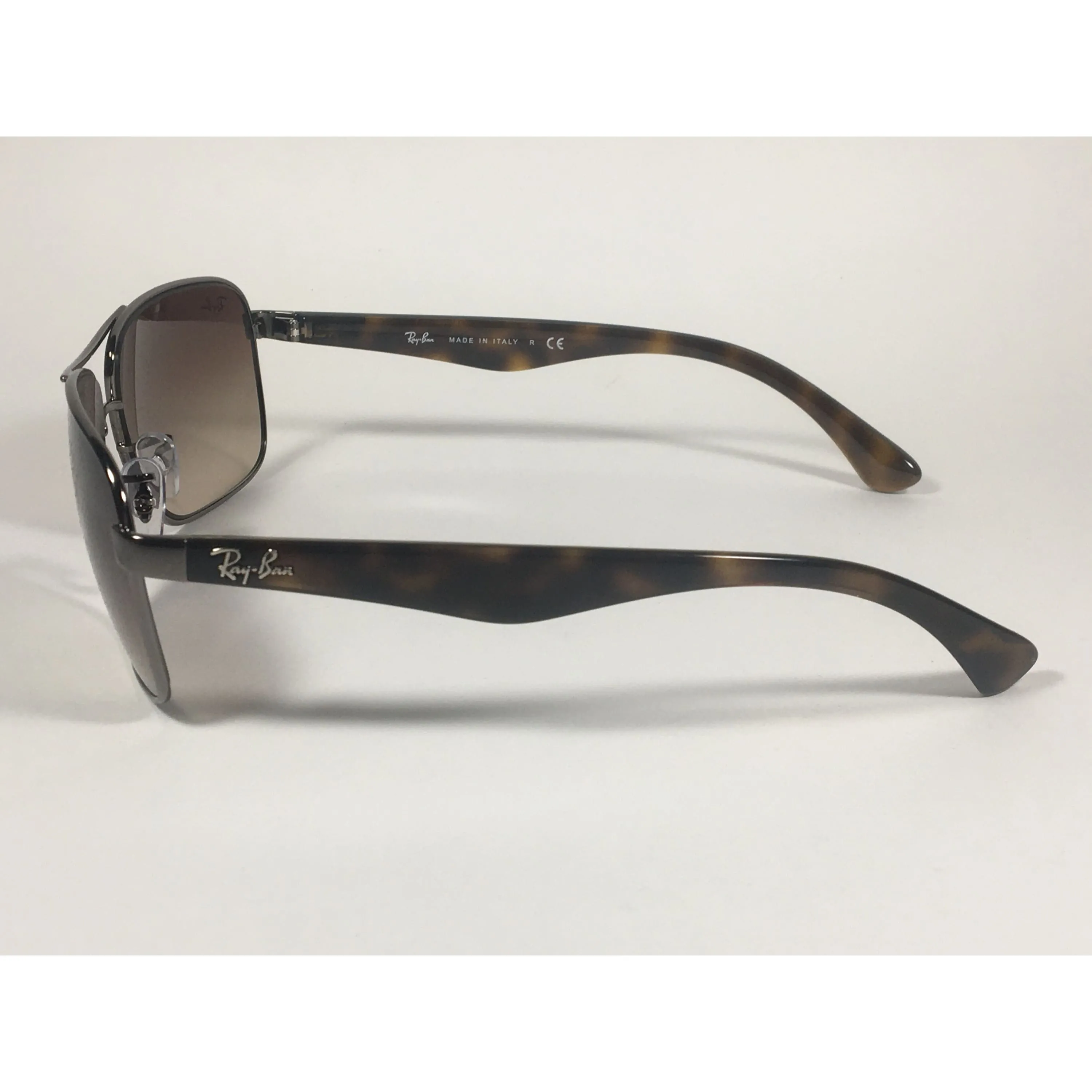Ray-Ban Navigator Sunglasses Gunmetal Brown Gradient Rectangle Lens RB3516 004/13