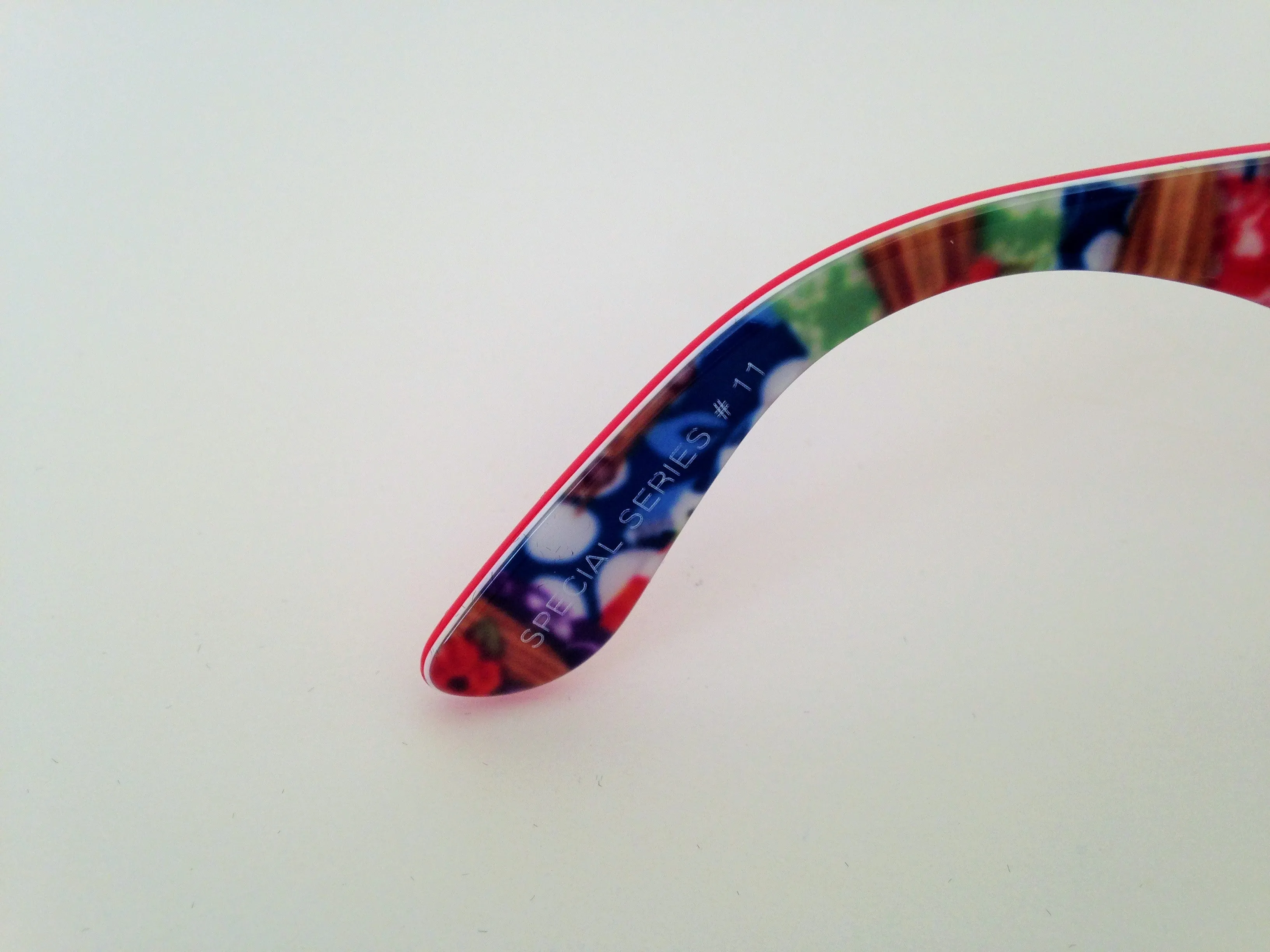 Ray-Ban Rare Prints Series #11 Wayfarer Sunglasses Red Coral Print Frame Gray Gradient Lens RB2140 1139/71