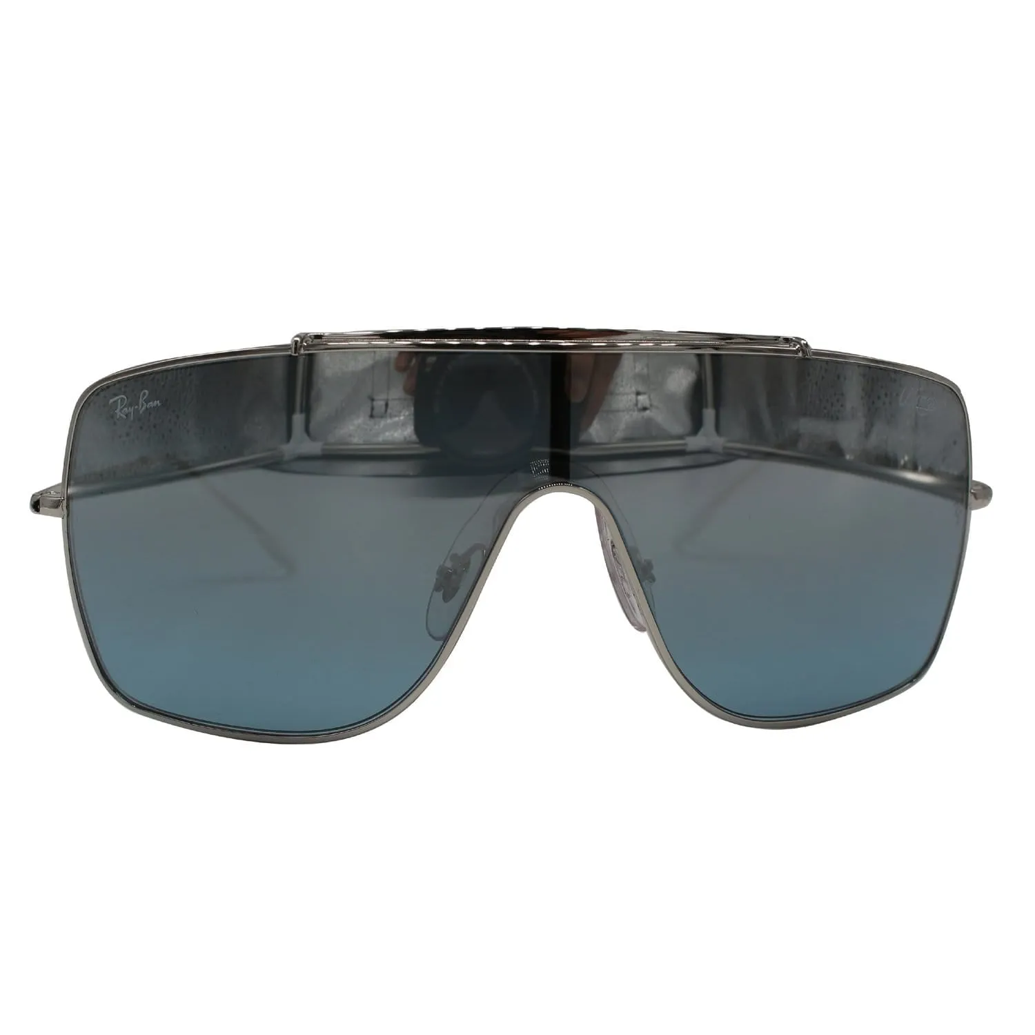 RAY-BAN RB3697 003/Y0 Wings II Sunglasses Light Blue/Silver Mirror Gradient Lens