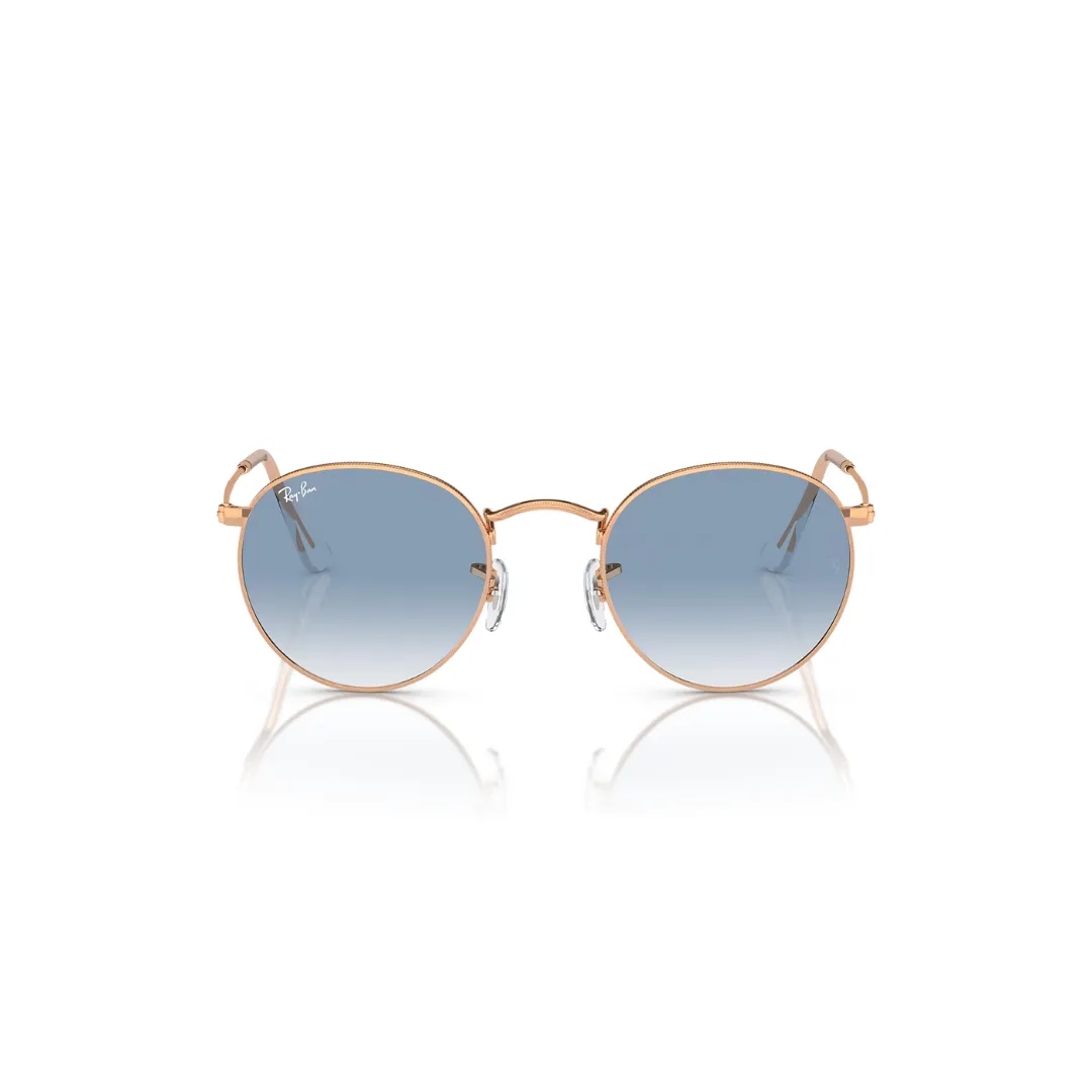 Ray Ban Round Metal - Rose Gold, Clear and Blue Gradient