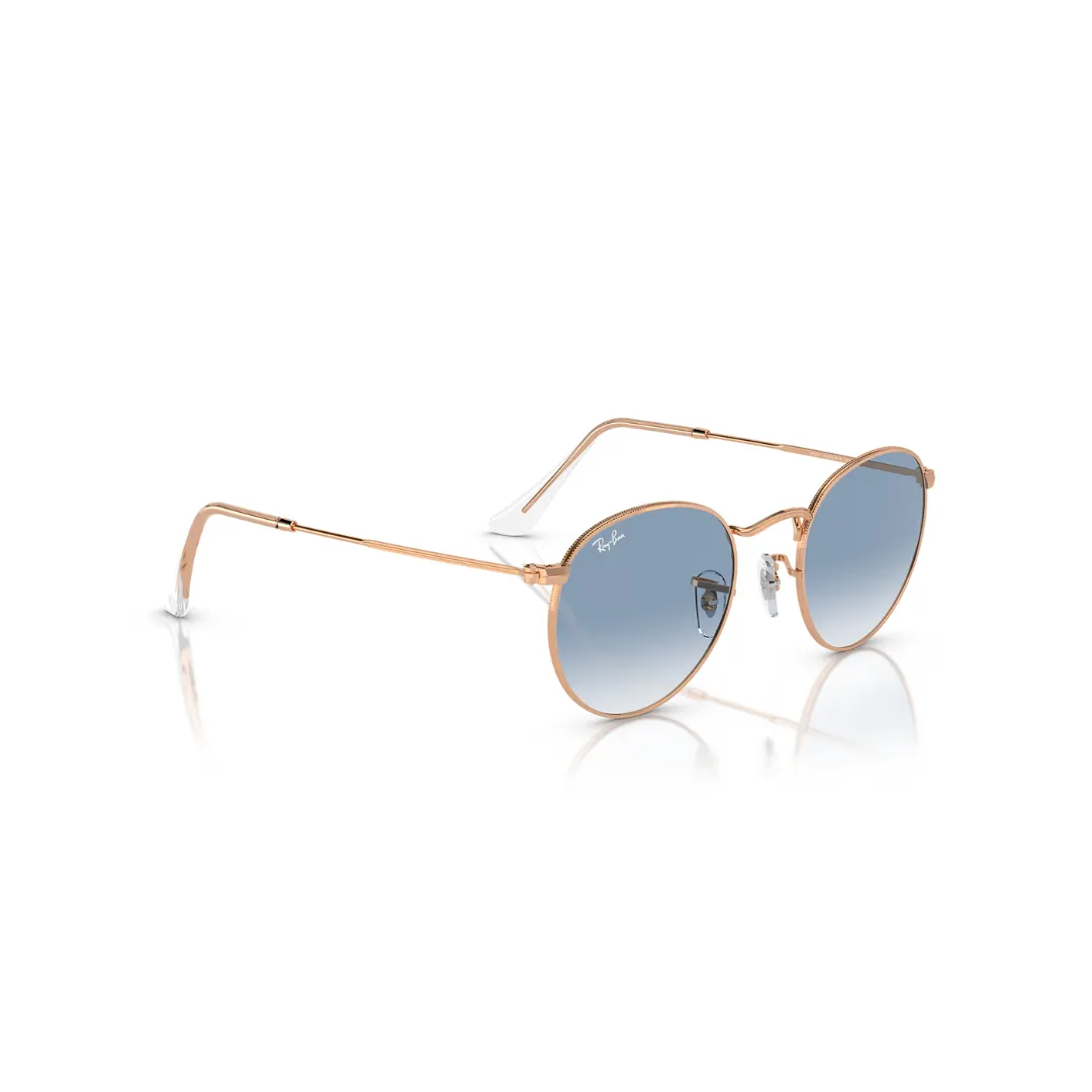 Ray Ban Round Metal - Rose Gold, Clear and Blue Gradient