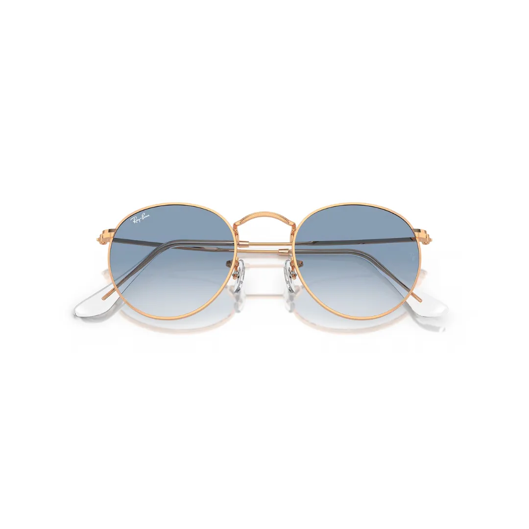 Ray Ban Round Metal - Rose Gold, Clear and Blue Gradient
