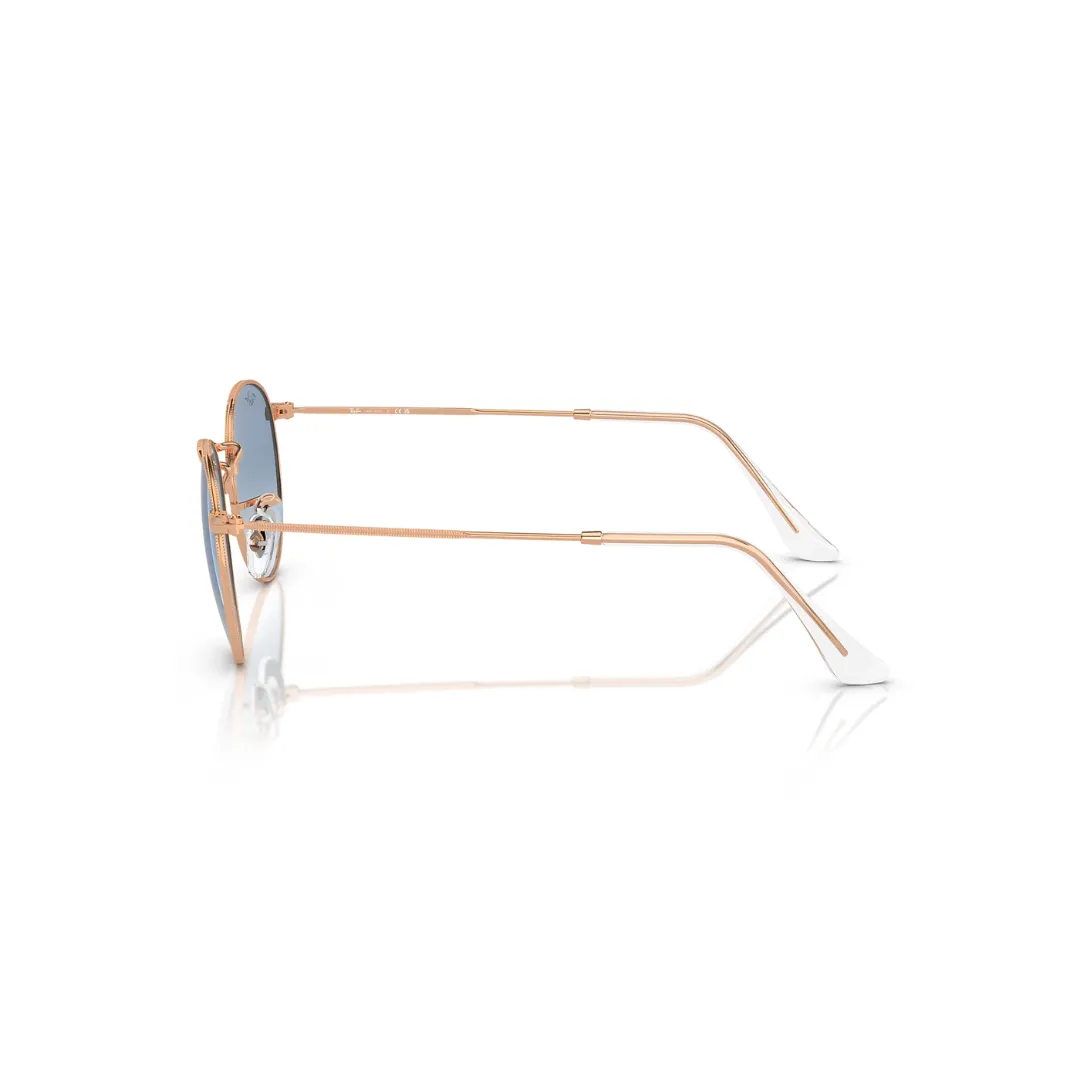 Ray Ban Round Metal - Rose Gold, Clear and Blue Gradient