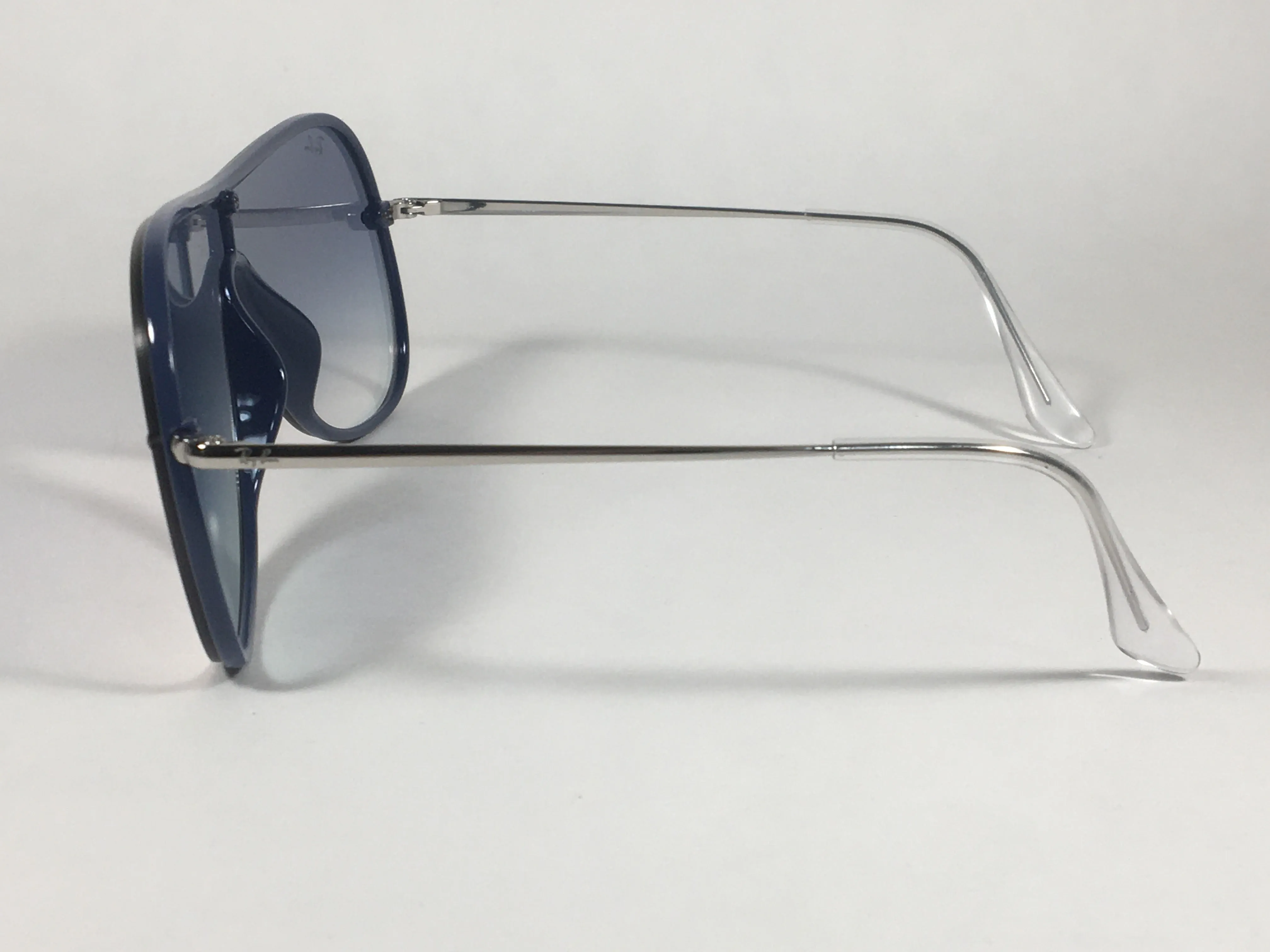 Ray-Ban Shield Sunglasses Silver Blue Frame Blue Gradient Lens RB4311N 6374/X0