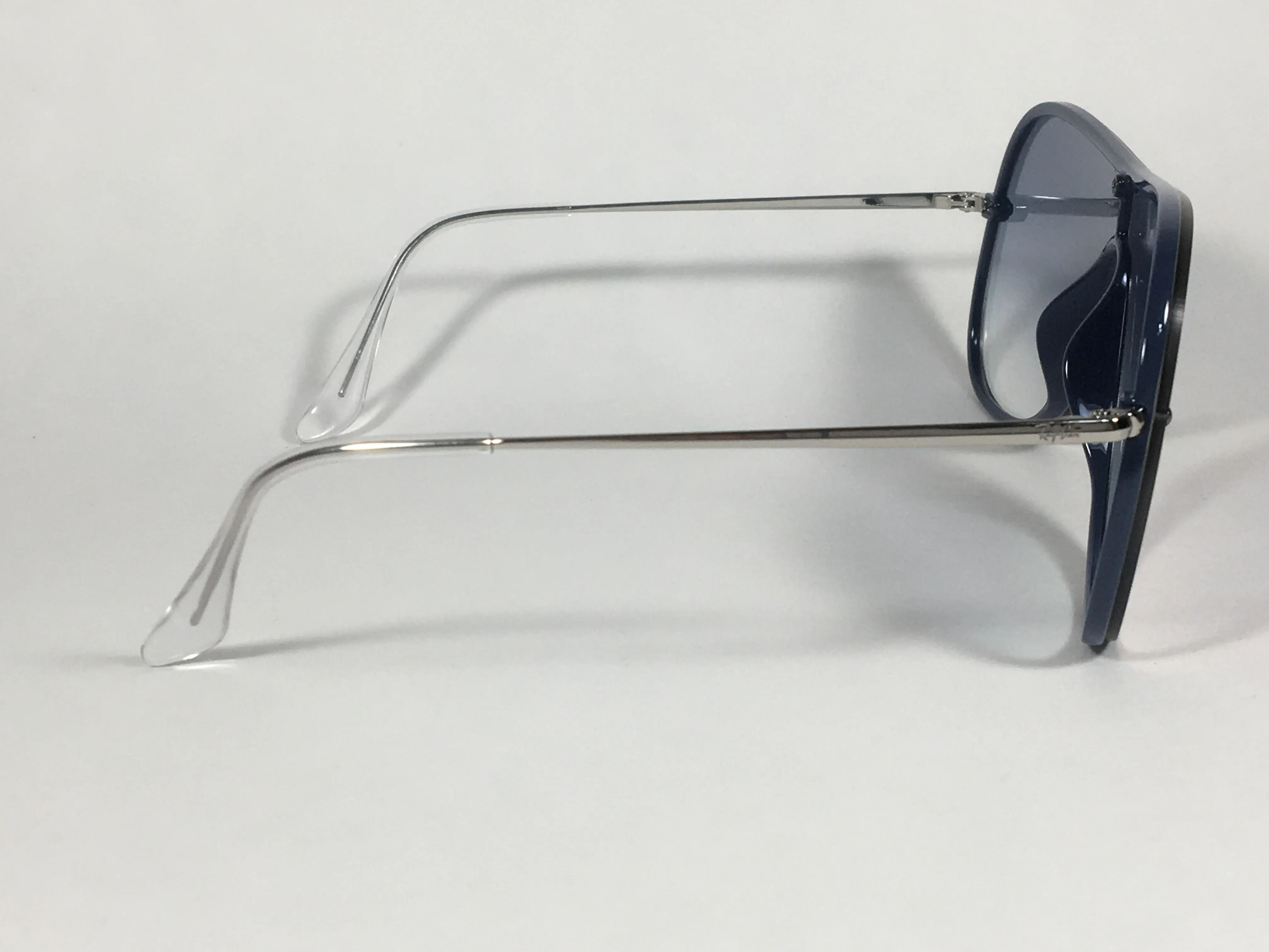Ray-Ban Shield Sunglasses Silver Blue Frame Blue Gradient Lens RB4311N 6374/X0