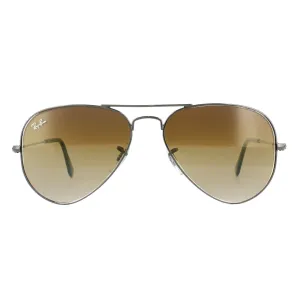 Ray-Ban Sunglasses Aviator RB3025 004/51 Gunmetal Brown Gradient Medium 58mm