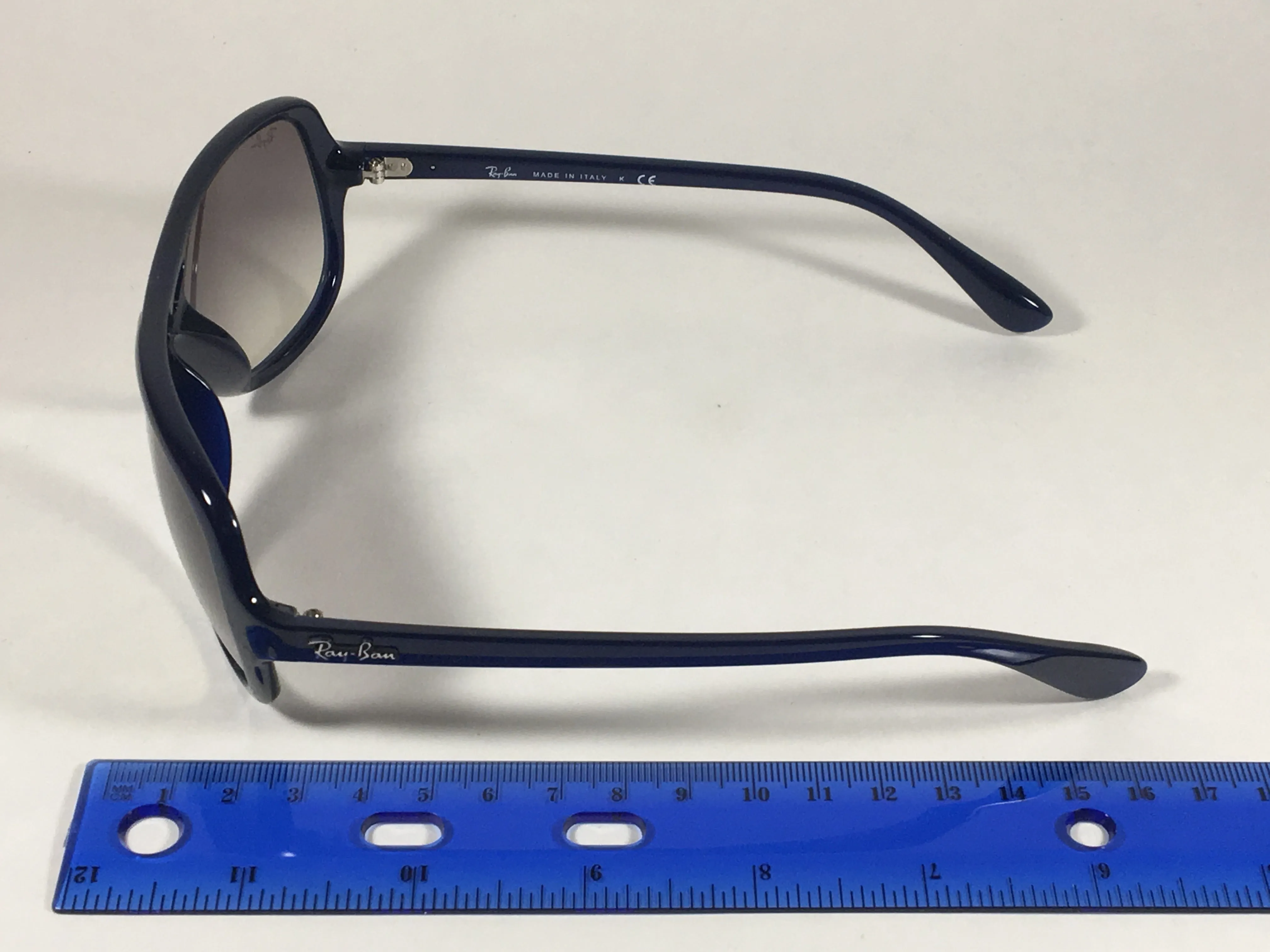 Ray-Ban Turbo Aviator Sunglasses Navy Blue Nylon Frame Gray Gradient Lens RB4162 629/32