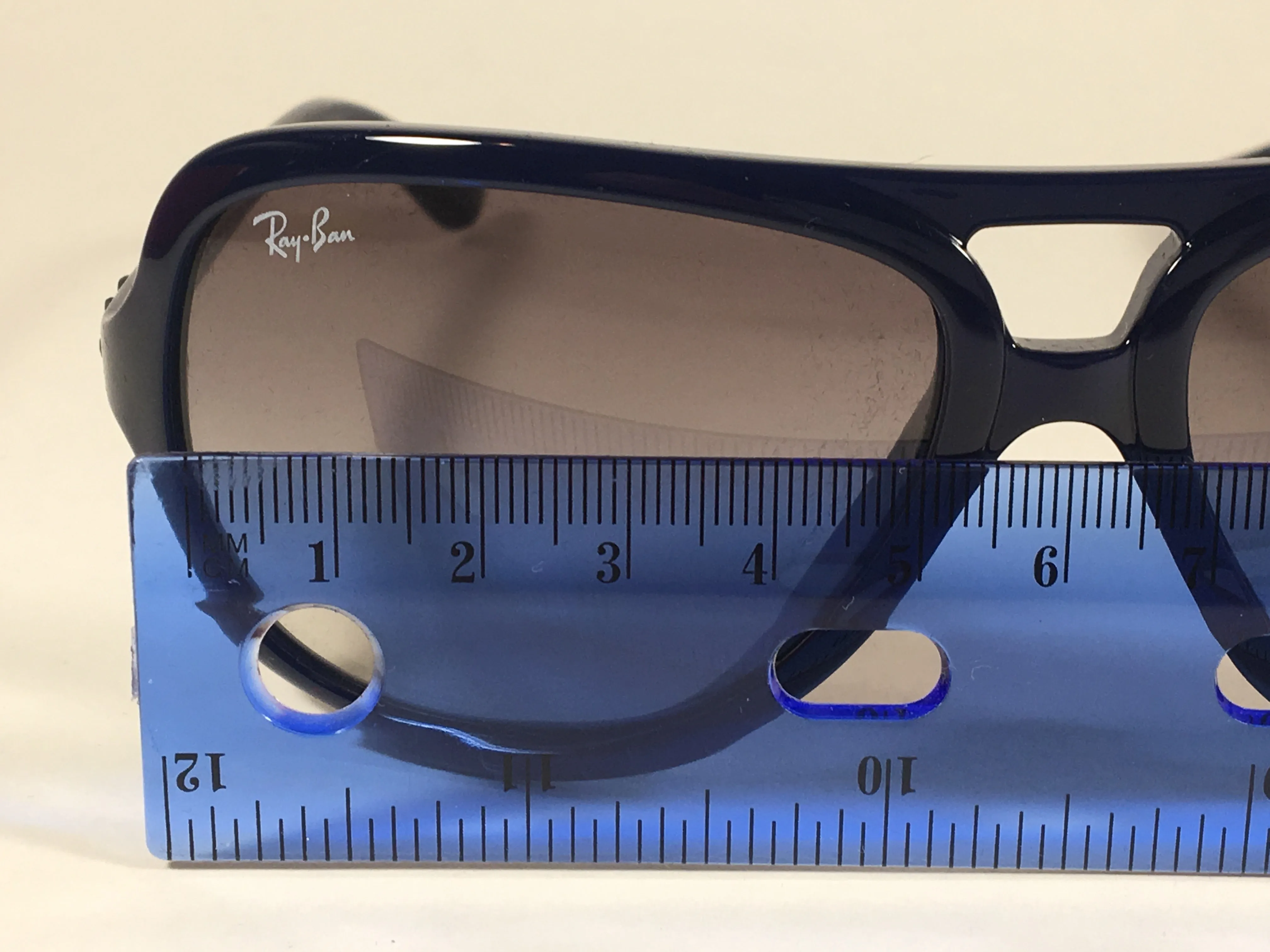 Ray-Ban Turbo Aviator Sunglasses Navy Blue Nylon Frame Gray Gradient Lens RB4162 629/32