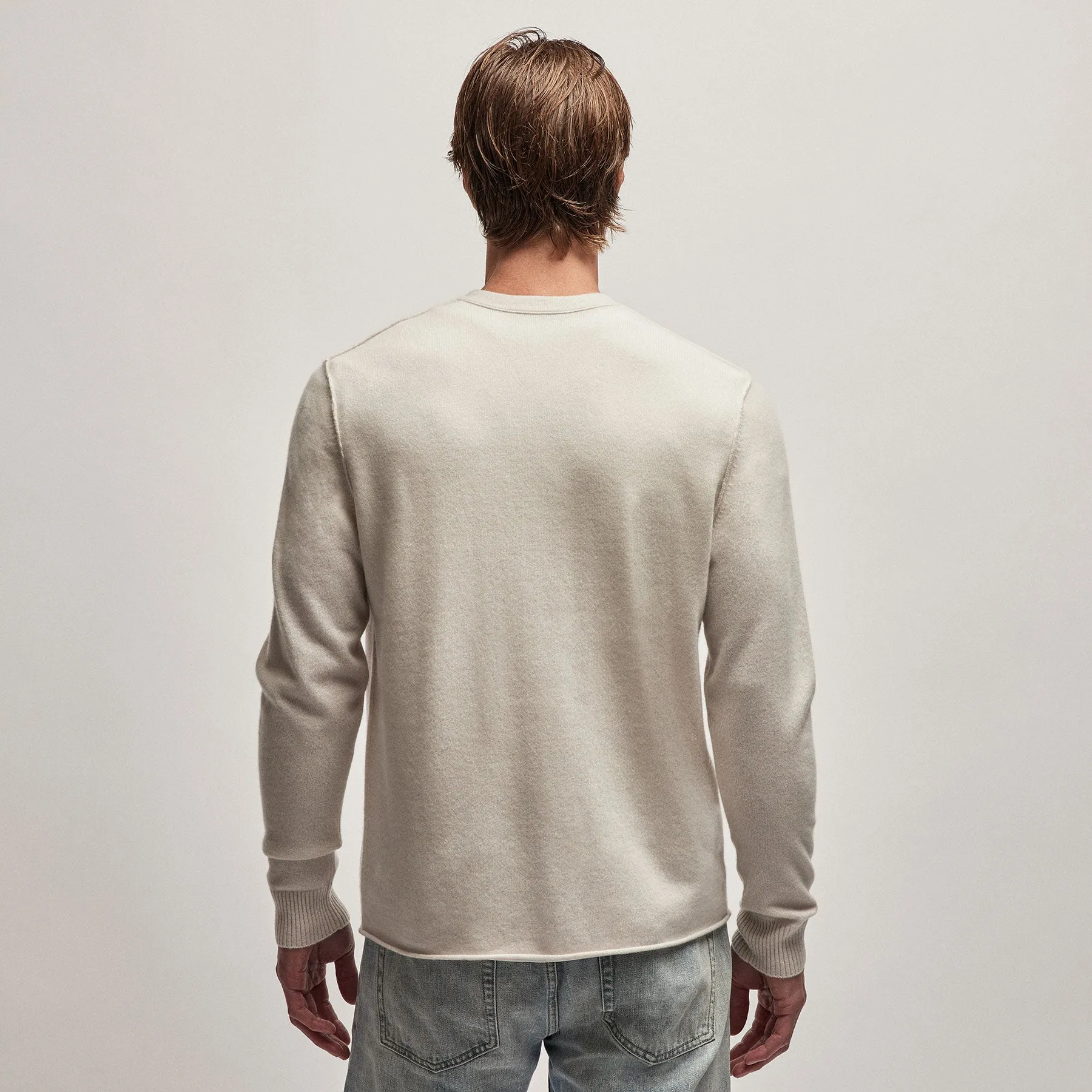 Recycled Cashmere V Sweater - Pearl