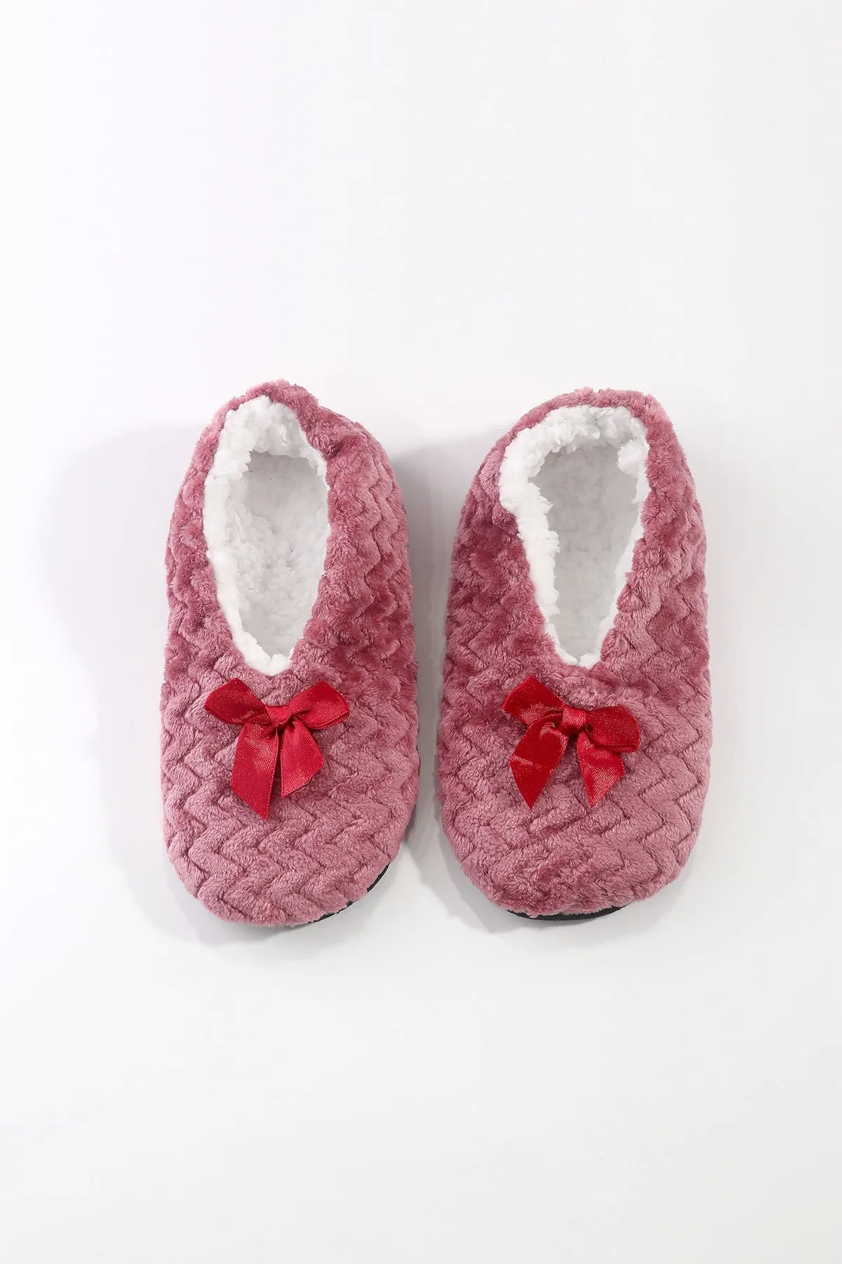 Red Velvet Slipper Socks