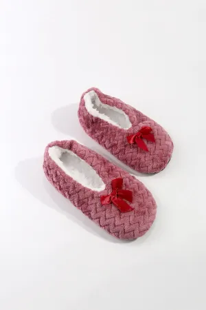 Red Velvet Slipper Socks