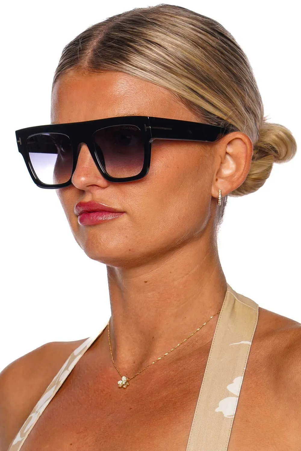 Renee Black Gradient Smoke Acetate Sunglasses