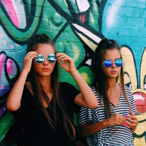 Retro Hippie Round Flash Mirror Lens Metal Sunglasses