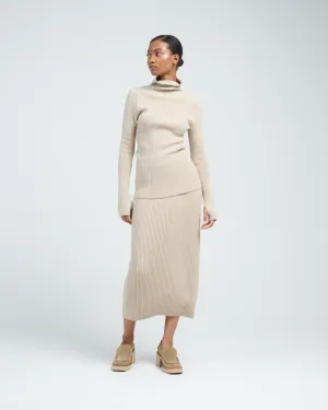 rib tube skirt - antique