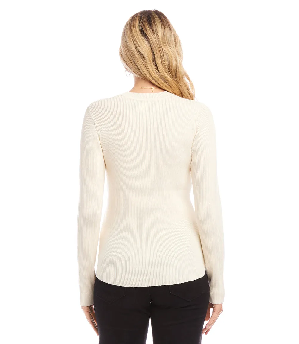 Ribbed Crewneck Sweater