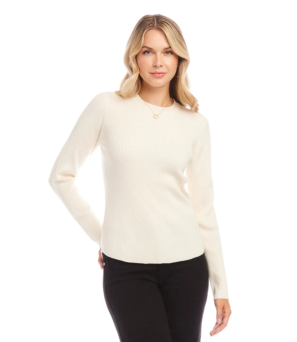 Ribbed Crewneck Sweater