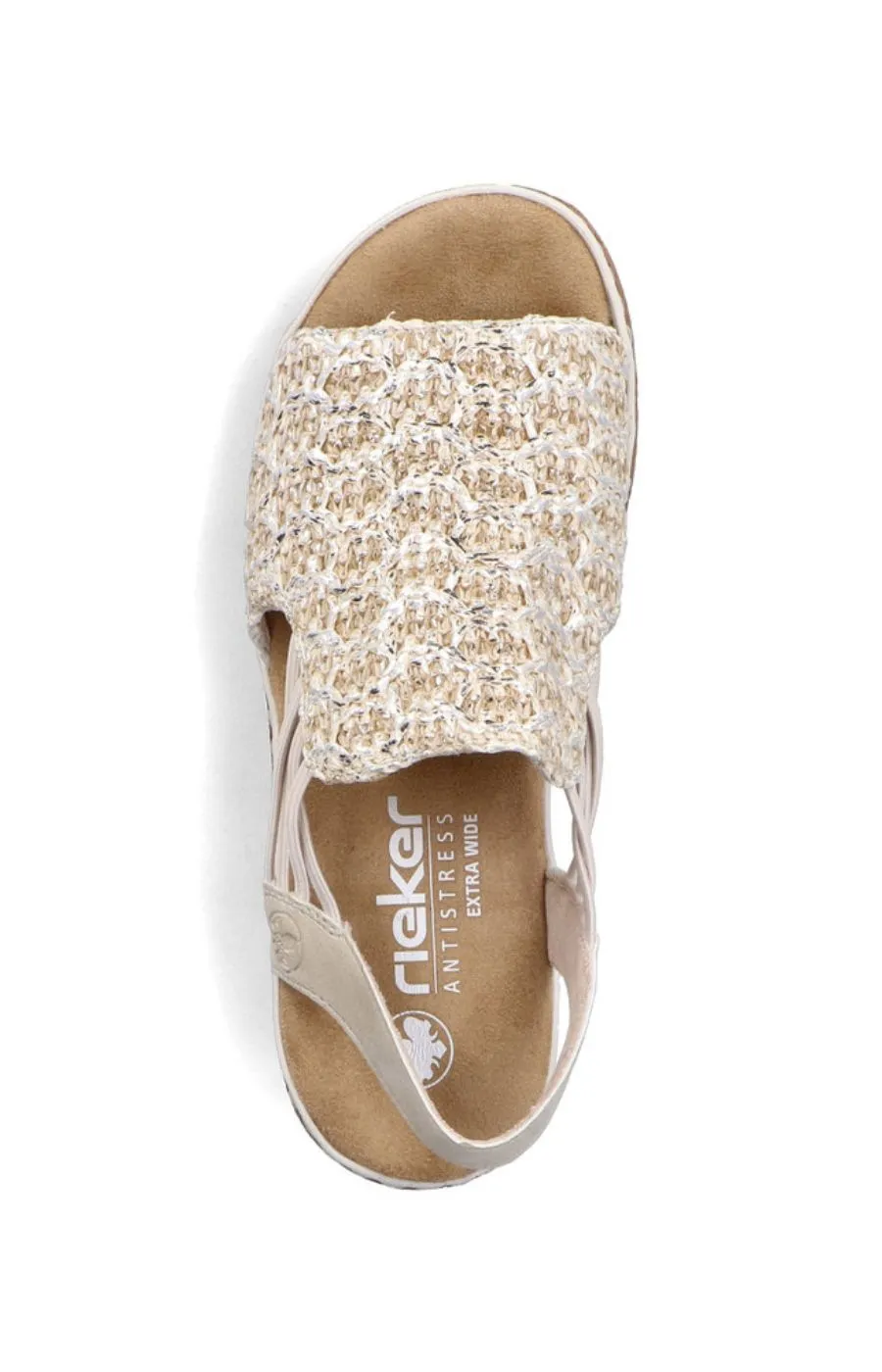 Rieker Woven Sandal in Beige