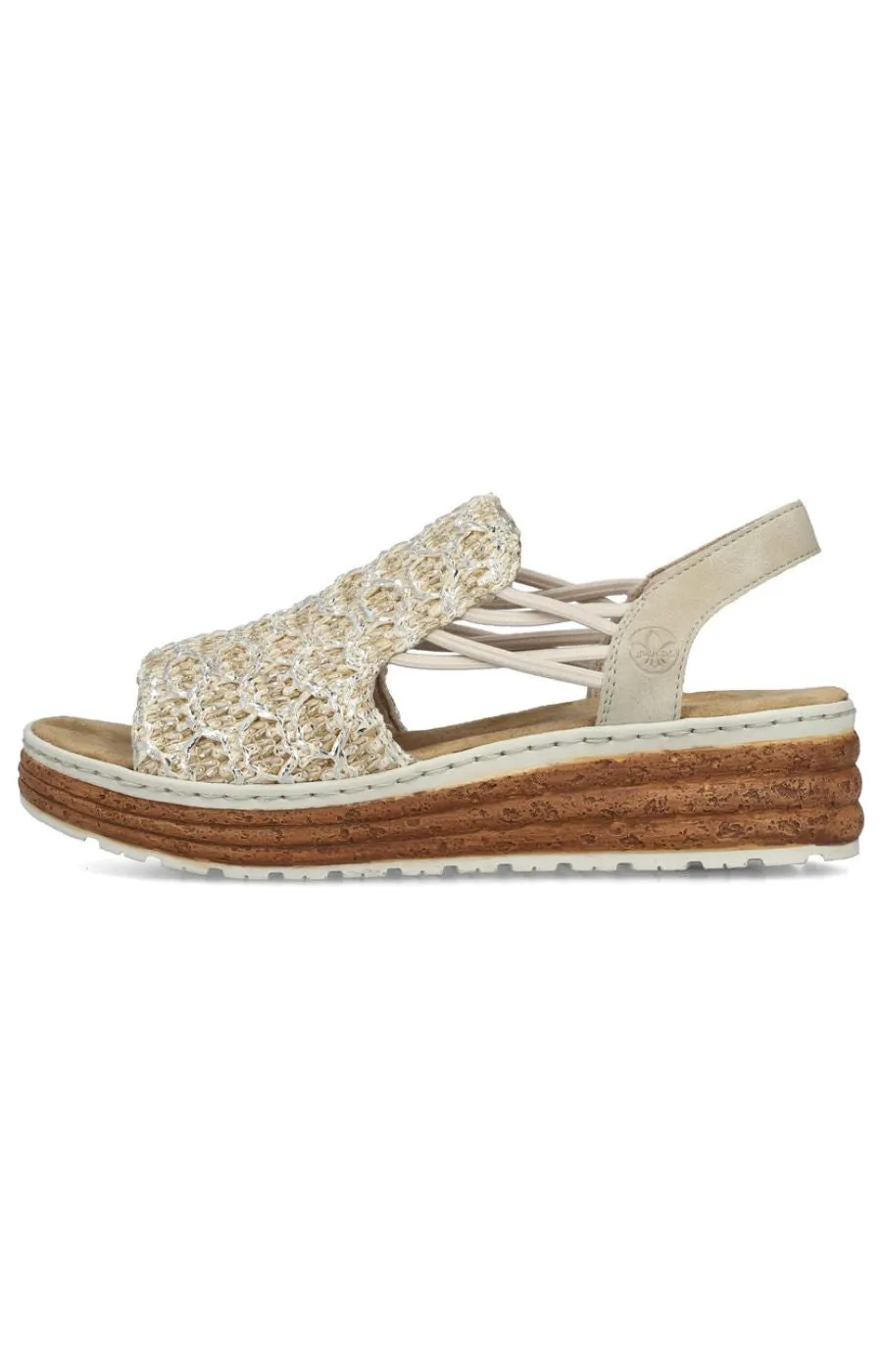 Rieker Woven Sandal in Beige