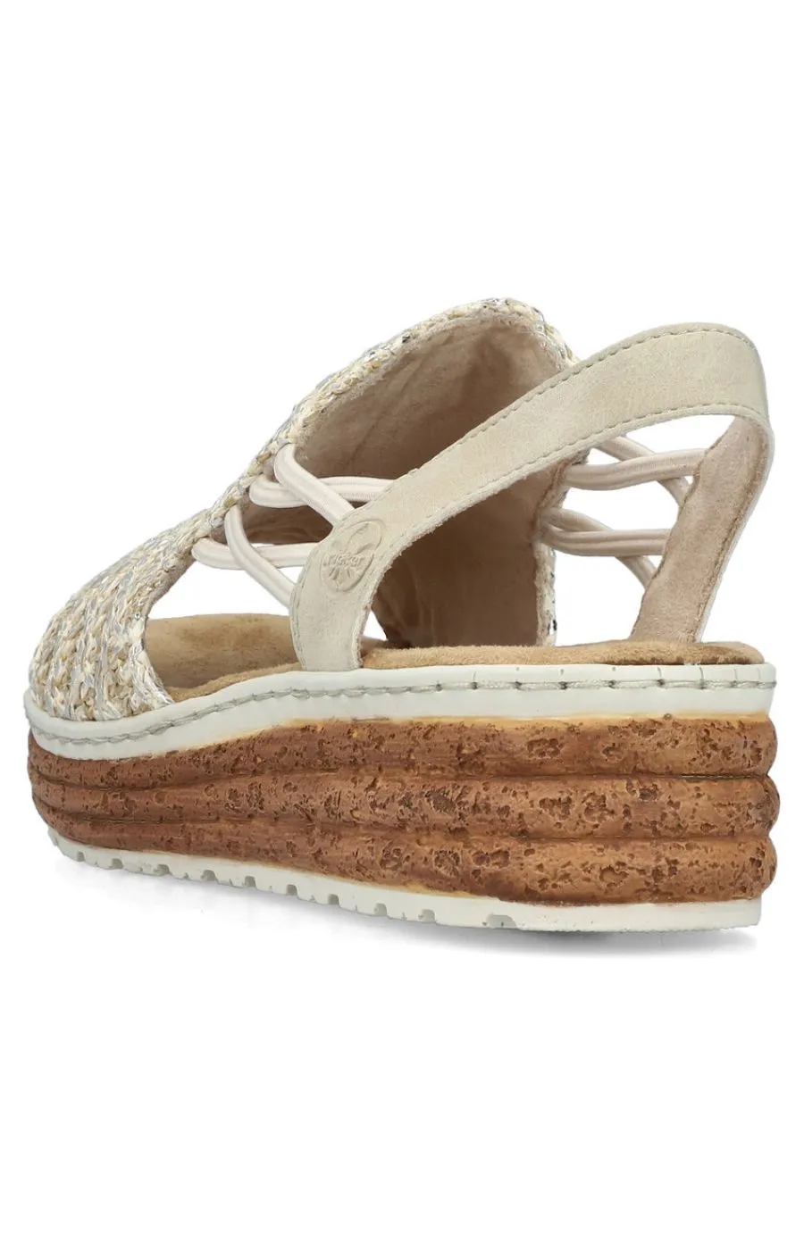 Rieker Woven Sandal in Beige
