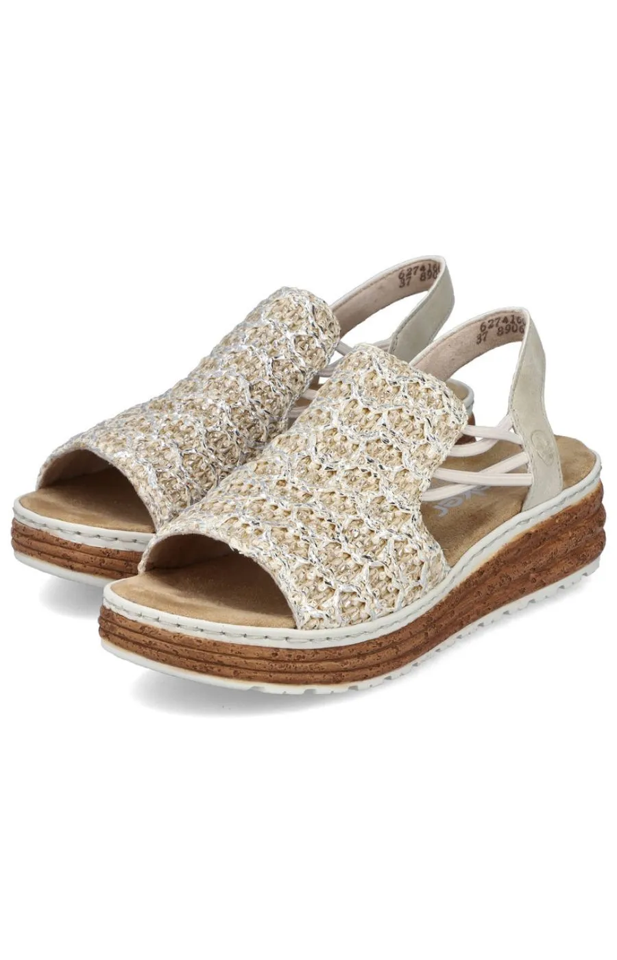 Rieker Woven Sandal in Beige