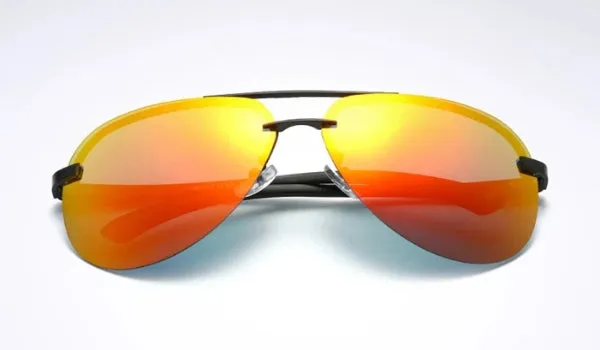 Rimless Red Aviator Sunglasses for Men  Classy and Stylish Eyewear