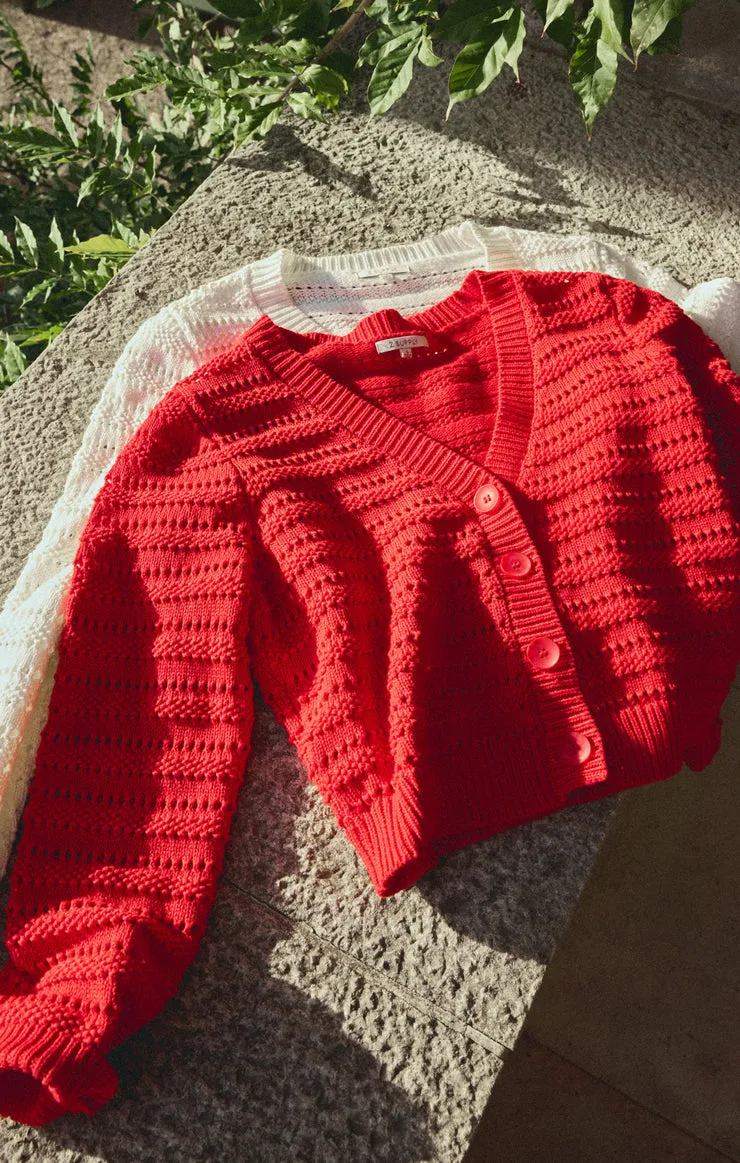 ROMANCE CARDIGAN / CHERRY