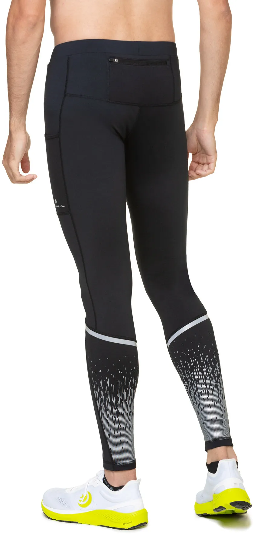 Ronhill Tech Reflect Mens Long Running Tights - Black