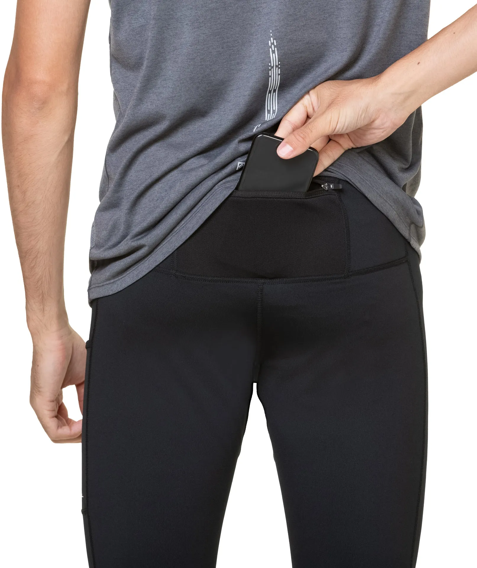 Ronhill Tech Reflect Mens Long Running Tights - Black